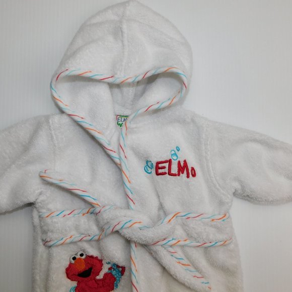 ELMO World Sesame Street  Baby Infant  0-9 Months Terry cloth Bath Robe - Picture 3 of 6